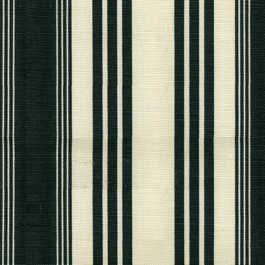302742F Lane Stripe Noir on Tinted Quadrille Fabric