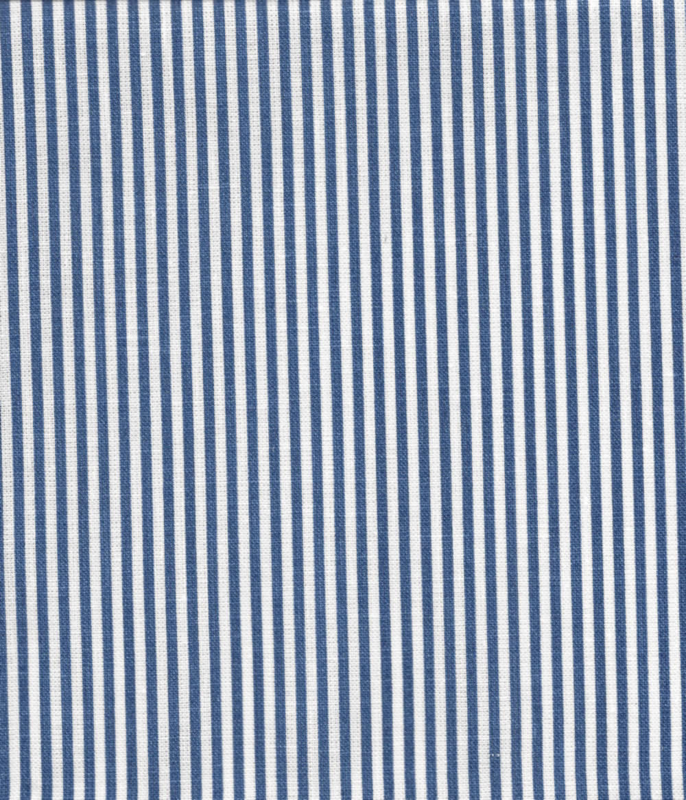 6920W-17 LILA STRIPE Navy on White Linen Quadrille Fabric