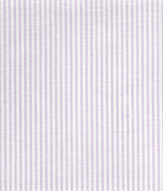 6920W-14 LILA STRIPE Soft Lavender on White Linen Quadrille Fabric