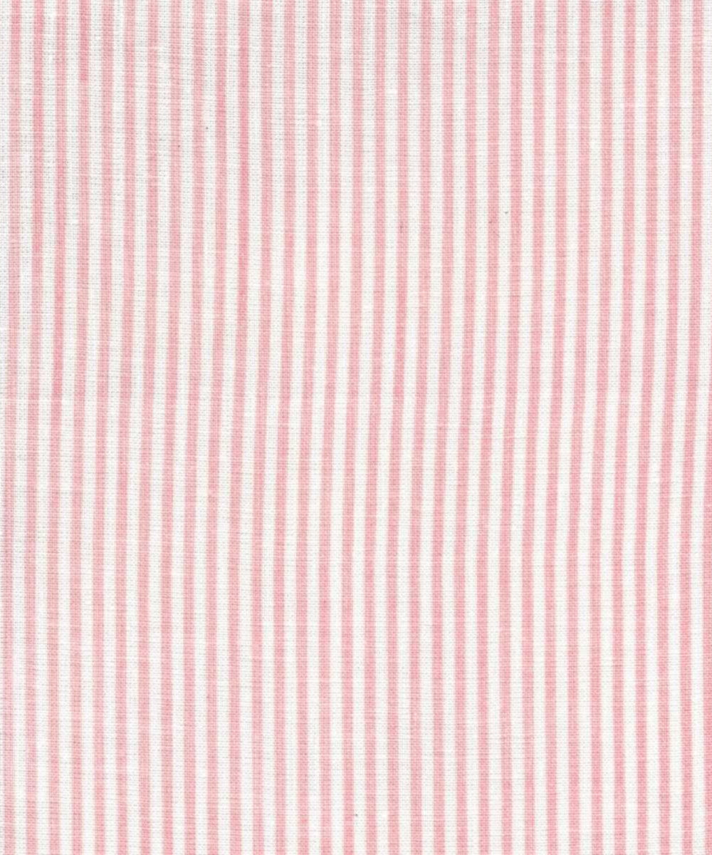 6920W-15 LILA STRIPE Soft Pink on White Linen Quadrille Fabric