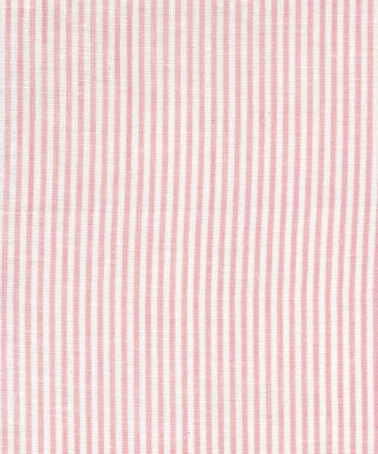 6920W-15 LILA STRIPE Soft Pink on White Linen Quadrille Fabric