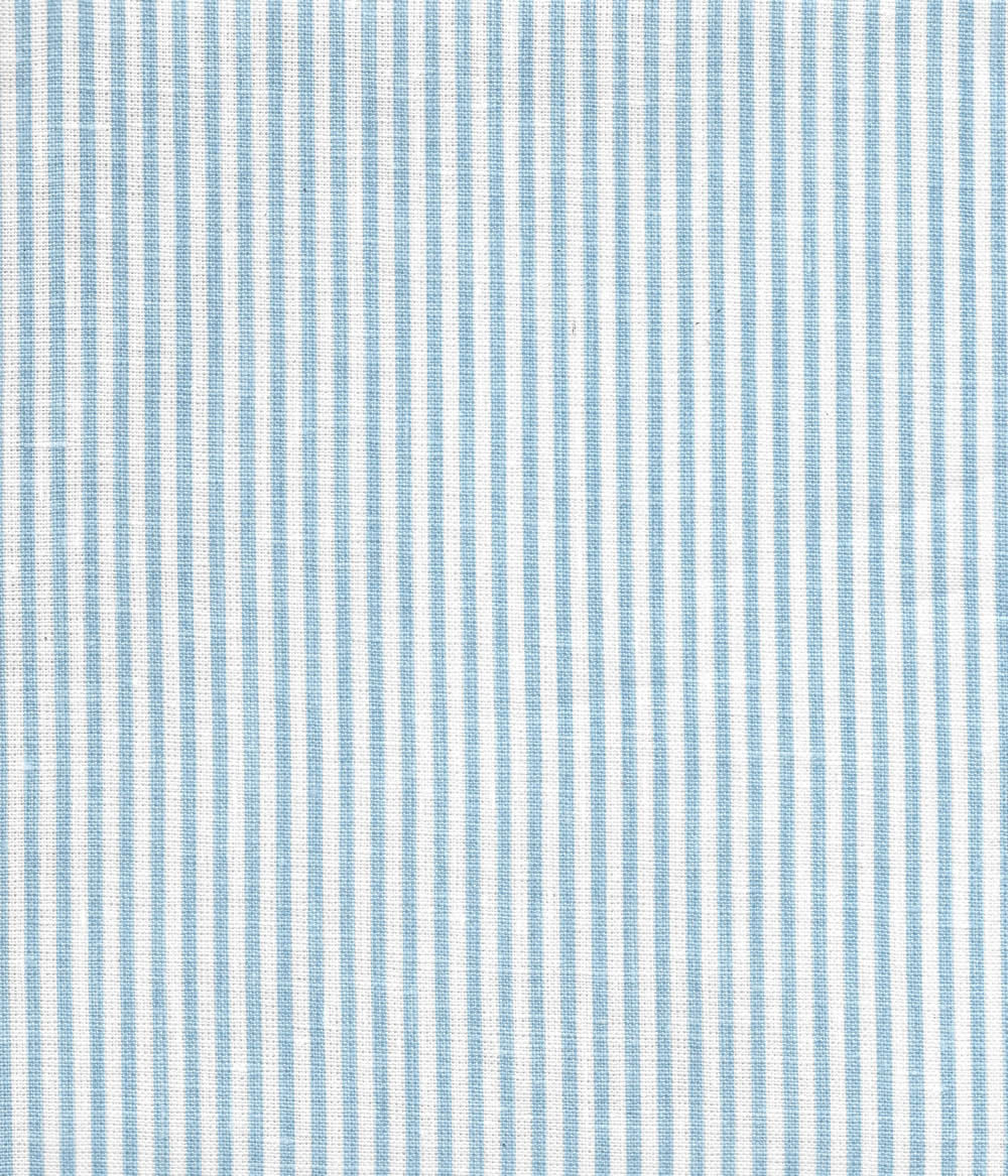 6930W-03 LULU STRIPE Blue on White Linen Quadrille Fabric