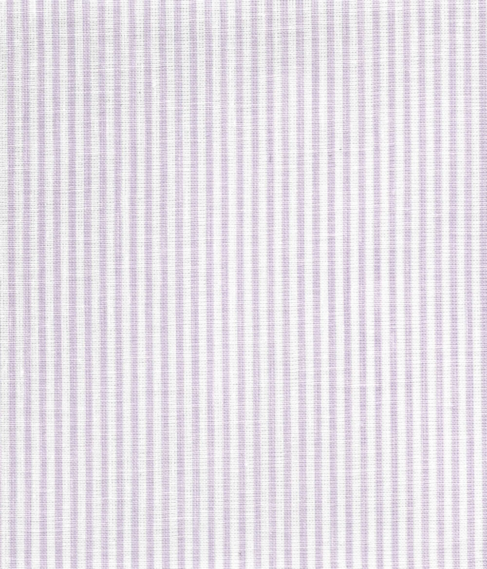 6930W-14 LULU STRIPE Soft Lavender on White Linen Quadrille Fabric