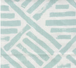 6750W-11 MACOCO II Aqua on White Quadrille Fabric