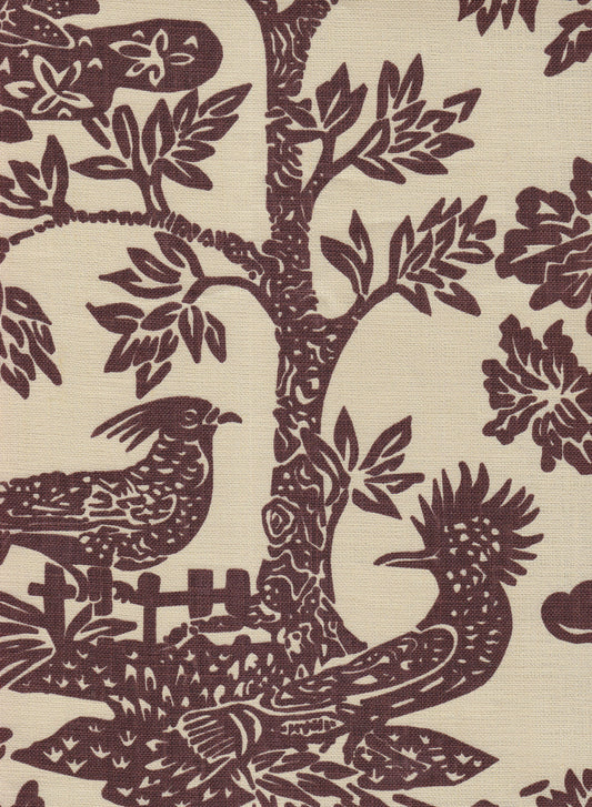 302450T-07 Magic Garden Brown on Tan Quadrille Fabric