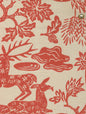 302450T-04 Magic Garden Burnt Orange on Tan Quadrille Fabric