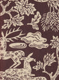 302455T-07 Magic Garden Reverse Brown on Tan Quadrille Fabric