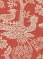 302455T-04 Magic Garden Reverse Burnt Orange on Tan Quadrille Fabric