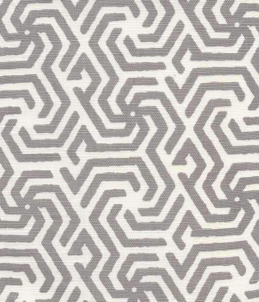 2525R-07 MAZE REVERSE ONE COLOR Grey on Tint Quadrille Fabric