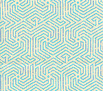 2510L-01 MAZE Turquoise on Tint Quadrille Fabric