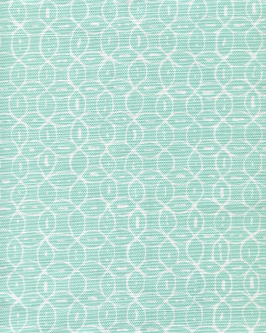6455-13 MELONG BATIK REVERSE Light Turquoise on White Quadrille Fabric