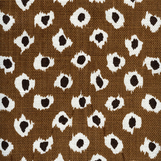 302273P Moroc New Tobacco Brown on Oyster Quadrille Fabric