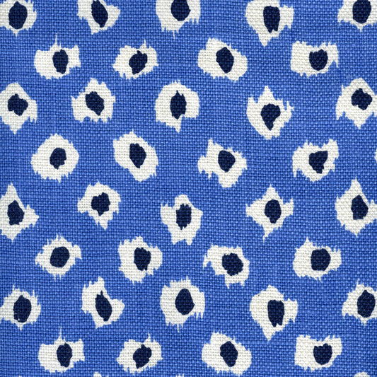 302272P Moroc Pacific Blue Navy on Oyster Quadrille Fabric