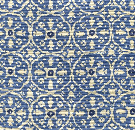149-20T NITIK II Blue Flores Blue on Tint Quadrille Fabric