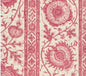 302891FC Palampore Stripe Multi Pinks on Cream Quadrille Fabric