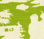 301981F PARADISE BACKGROUND Pistachio on Tint Quadrille Fabric