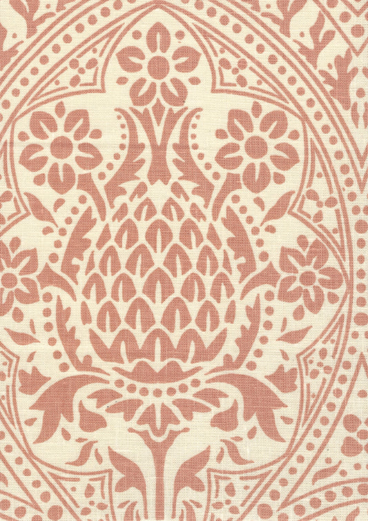 302131F PINA Terracotta on Tint Quadrille Fabric