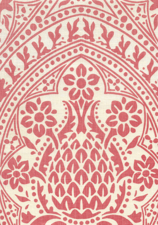 302132F PINA Tomato on Tint Quadrille Fabric