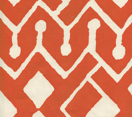 AC107-03 SAHARA Orange on Tint Quadrille Fabric