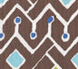 AC117-05W SAHARA MULTI COLOR Brown Blues Yellow Lime on White Quadrille Fabric