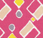 AC117-02W SAHARA MULTI COLOR Magenta Peach YellowLime on White Quadrille Fabric