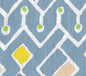 AC117-01W SAHARA MULTI COLOR Sky Peach Yellow Lime on White Quadrille Fabric