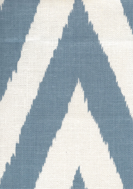 302505F TASHKENT Windsor Blue on Oyster Quadrille Fabric