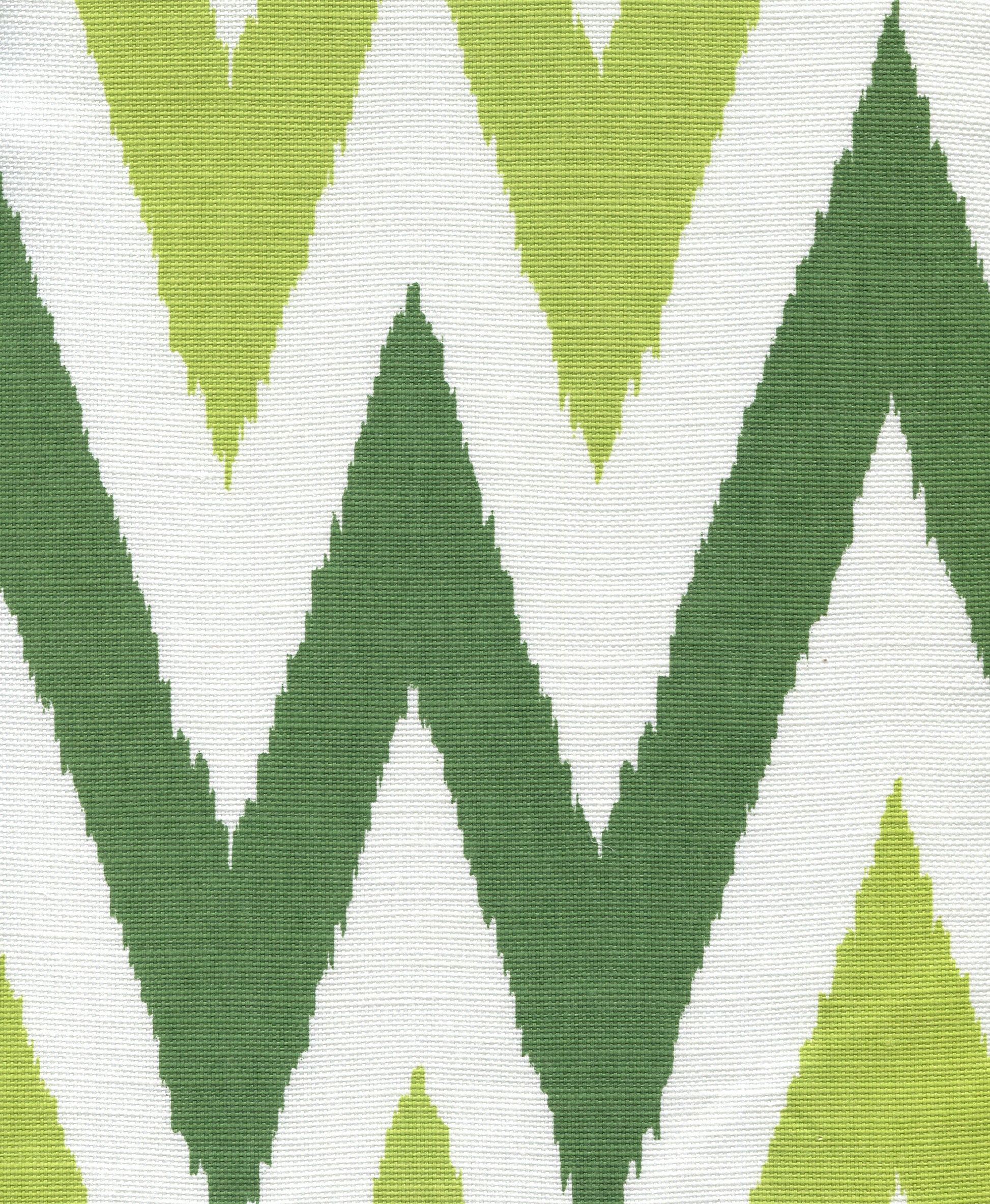 306024F TASHKENT II SMALL SCALE Green Grass Green on White Quadrille Fabric