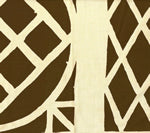 6025T-16 TRELLIS BACKGROUND Brown on Tint Quadrille Fabric