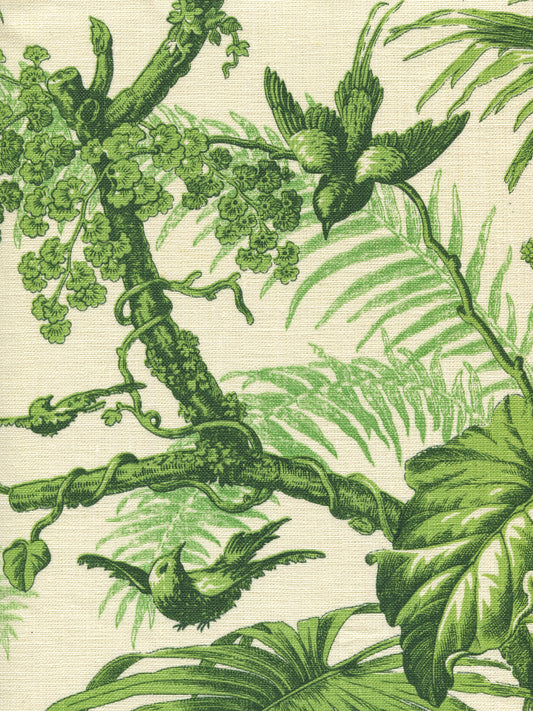 306196F Tropique Multi Greens on Tint Quadrille Fabric