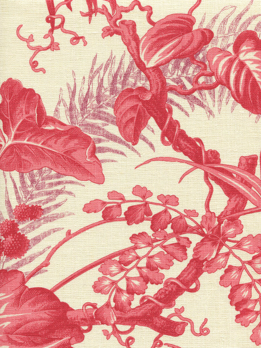 306194F Tropique Multi Reds on Tint Quadrille Fabric