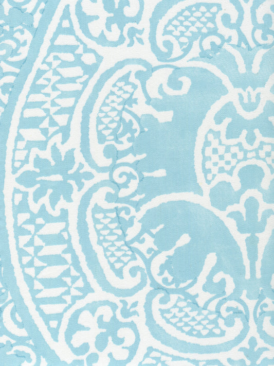 302226FWC VENETO Pale Aqua on White Quadrille Fabric