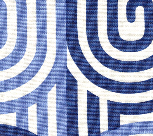 AC210-14 WAVELENGTH Blue on Oyster Quadrille Fabric