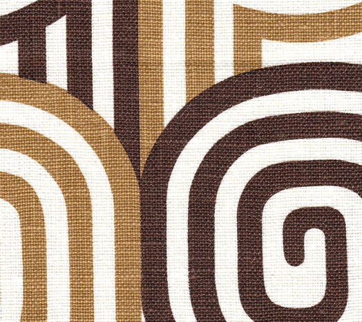 AC210-16 WAVELENGTH Browns on Oyster Quadrille Fabric