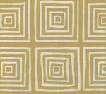 6175-23 ZIGGURAT REVERSE Gold Metallic on Tint Custom Only Quadrille Fabric