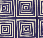 6175-24 ZIGGURAT REVERSE Navy on Tint Custom Only Quadrille Fabric