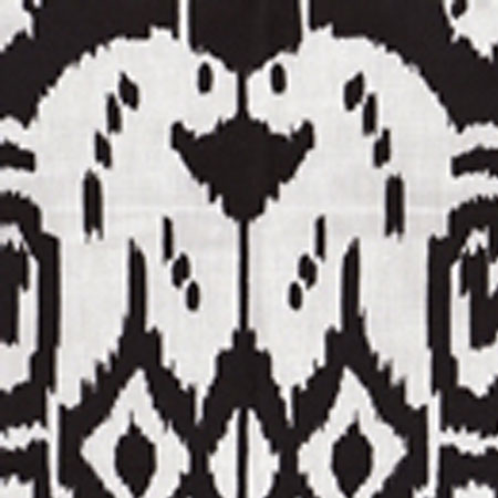 6460-33 ISLAND IKAT Black on White Quadrille Fabric