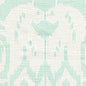 6460-32 ISLAND IKAT Pale Aqua on White Quadrille Fabric