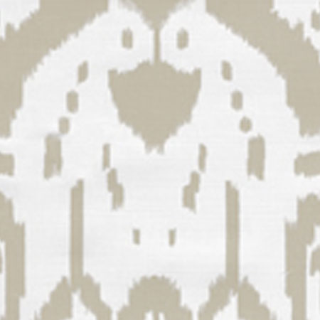 6460-30 ISLAND IKAT Pumice on White Quadrille Fabric