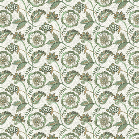 JASMINE 2 Aqua Stout Fabric