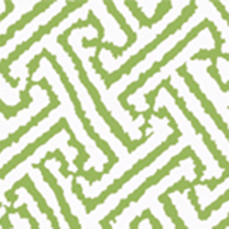 6620-01AWP JAVA GRANDE Lime On White Quadrille Wallpaper