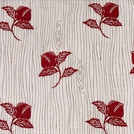 CHERRY BLOSSOM Cardinal On White Katie Ridder Fabric