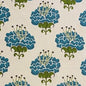 PEONY Blue Bell On White Katie Ridder Fabric