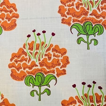 PEONY Poppy On White Katie Ridder Fabric