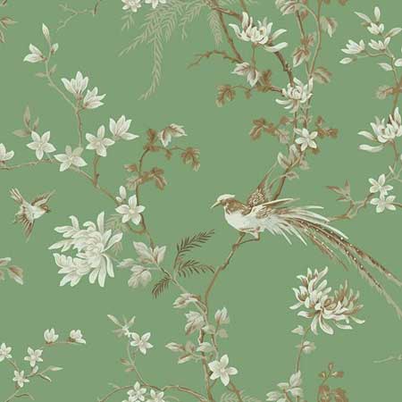 KT2175 Bird And Blossom Chinoserie York Wallpaper