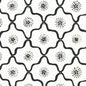 306320W-09WWP LONGFELLOW Black,Grey On White Quadrille Wallpaper