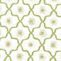 306320W-07WWP LONGFELLOW Moss Green Taupe On White Quadrille Wallpaper