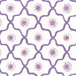 306320W-05WWP LONGFELLOW Purple Lilac On White Quadrille Wallpaper