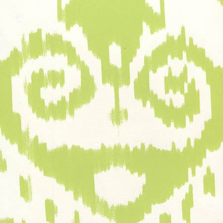 306049W MALAYA Jungle Green On Almost White Quadrille Wallpaper