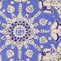 6430T-05 NEW BATIK Pacific Blue New Navy on Tan Quadrille Fabric